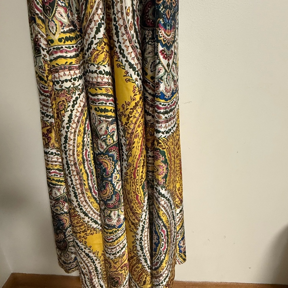 Anthropology x Nicole Miller Yellow Retro Paisley Maxi Dress - Picture 8 of 12